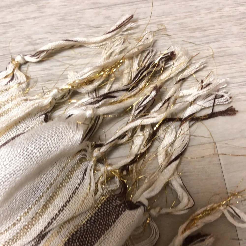 NOT FOR SALE Gold Striped Shawl